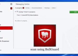 BullGuard scan progress