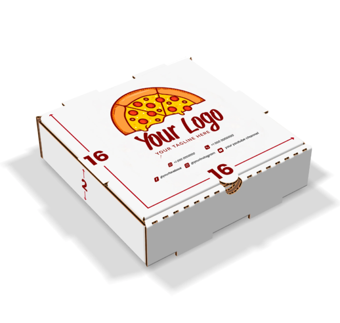 pizza boxes with logo