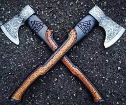 Handmade Viking Bearded Camping Axe and Hatchet Gift Item